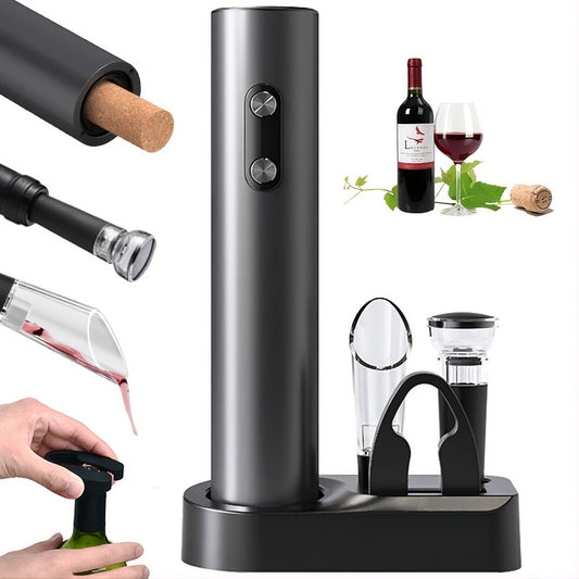 Le coffret à vin électrique 7-en-1 qui ouvre, sert et conserve votre vin avec élégance